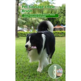 DOG Chew Toys For Teeth Cleaning,Pet Sausage Chew Brush,Pet Chew & Clean Buddy (Option: PINK)